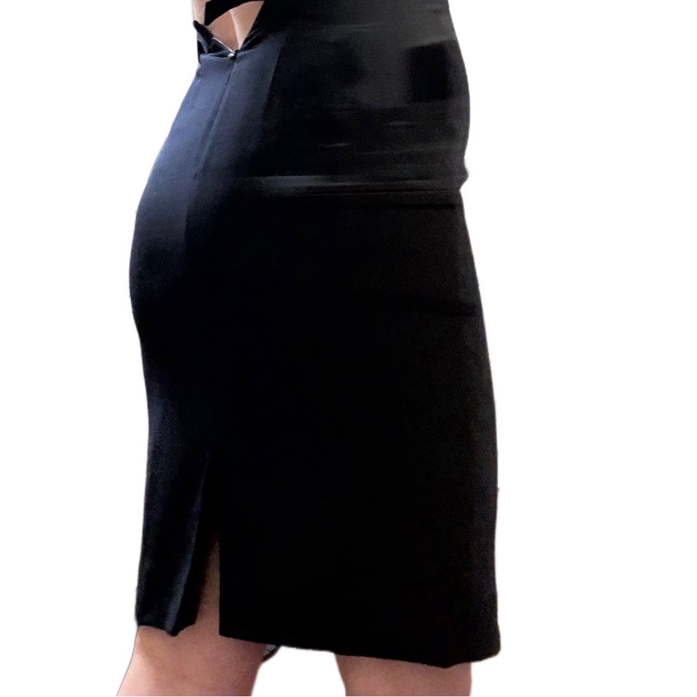 Dana Buchman Women’s Petite straight Pencil wool Skirt Black Size 2